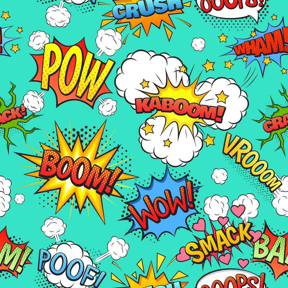Comic Speech Bubbles Seamless Pattern Background 477874 Vector Art at ...