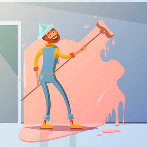 House Painter Illustration  vector