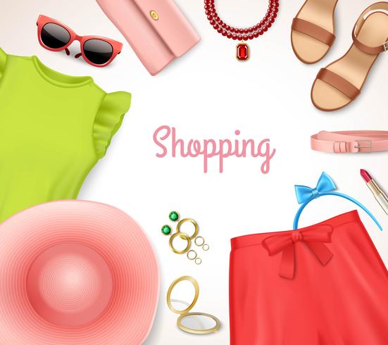 Women Clothing Accessories Frame vector