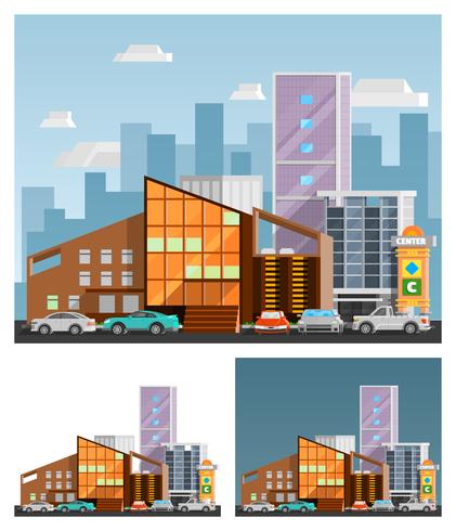 Centro comercial de composiciones ortogonales vector