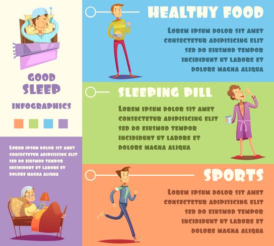 Sleep Man Infographic vector