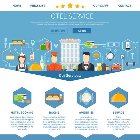 Hotel Service Page Design vector