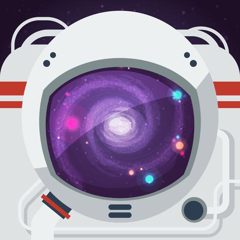 Ilustración plana de astronauta vector