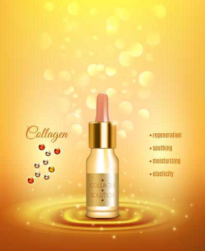 Collagen Hydration and Moisturizing Solution Poster  vector