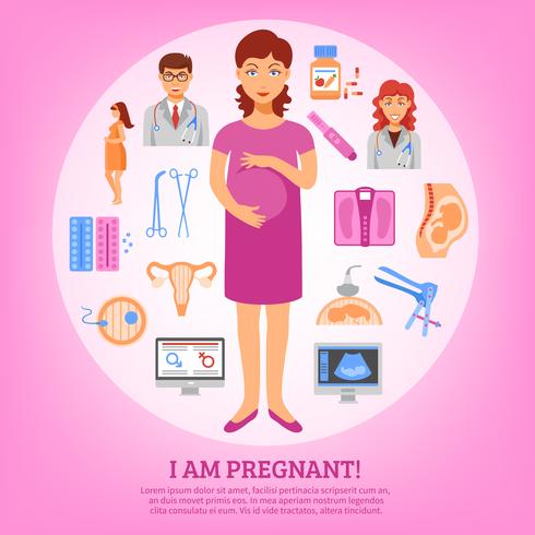 Obstetrics Concept Poster vector