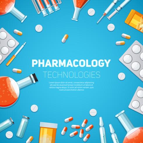 Pharmacology technologies illustration vector