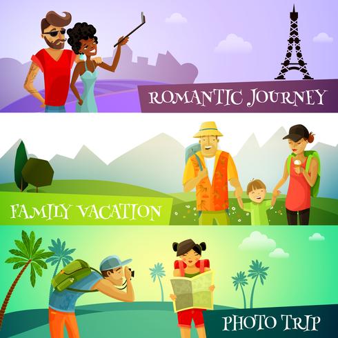 Traveling Banners Set  vector