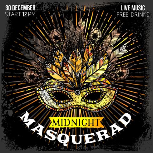 Masquerade Party Poster vector