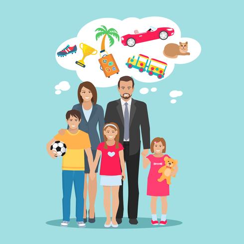 Family Dreams Illustration vector