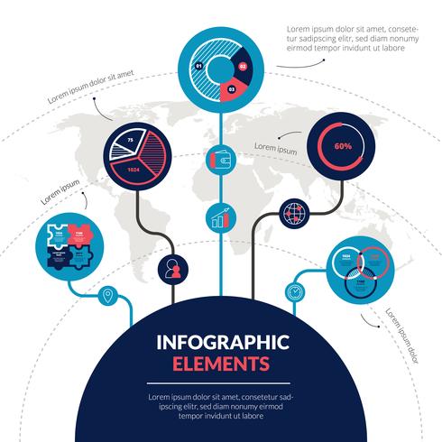 Space Planetary Science  Infographic Elements Set vector