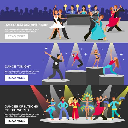 Dance Banner Flat vector