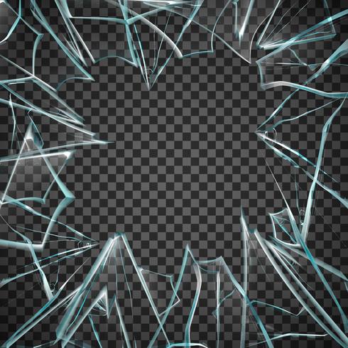 Broken Glass Transparent Frame vector