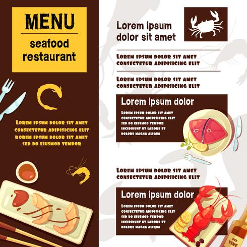 Sea Food Menu vector