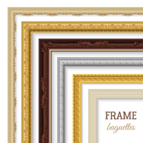 Frame Baguettes Set vector