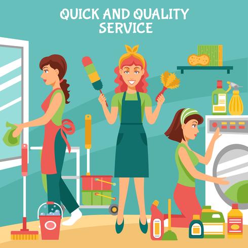 Cleaning Service Illustration  vector