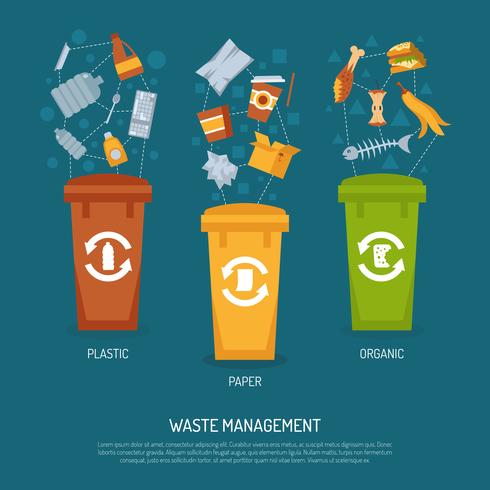 Garbage Sorting Illustration vector