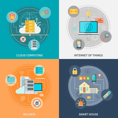 Sistemas electrónicos para seguridad y conveniencia vector