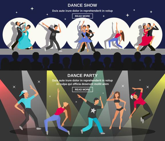 Dance Flat Banner vector