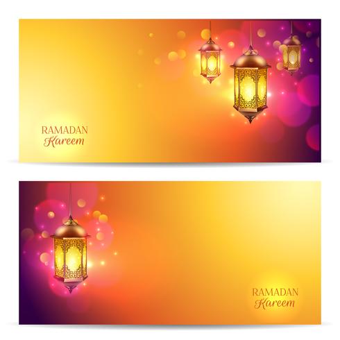 Ramadan Banner Set vector