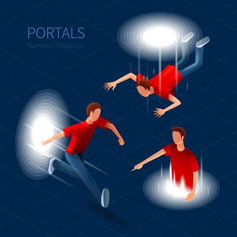 Way Out Portals Set vector