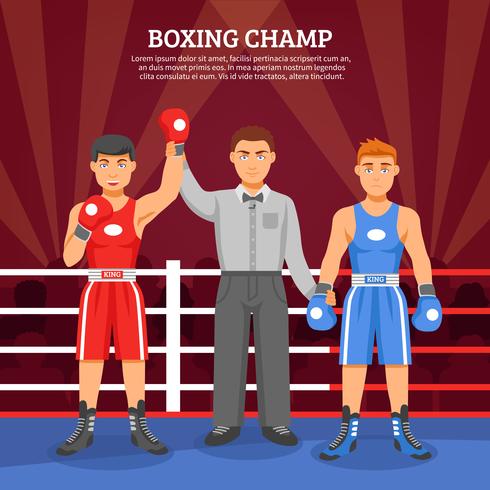 Boxeo Champ Composicion vector