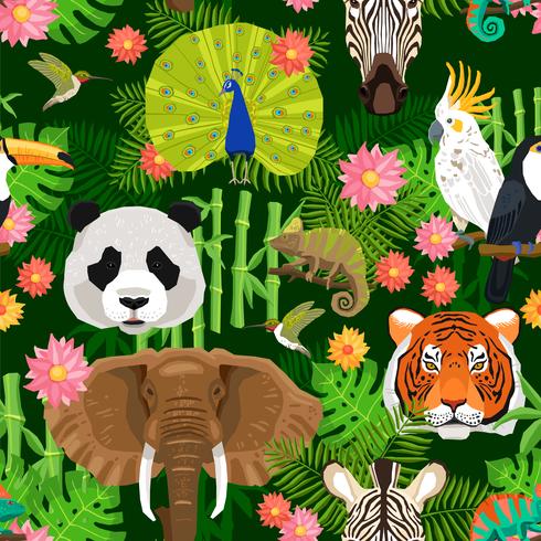 Animals Seamless Pattern vector