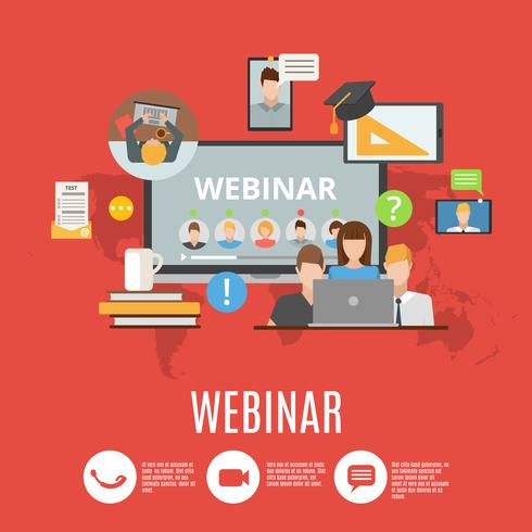 Webinar Flat Design Concept vector