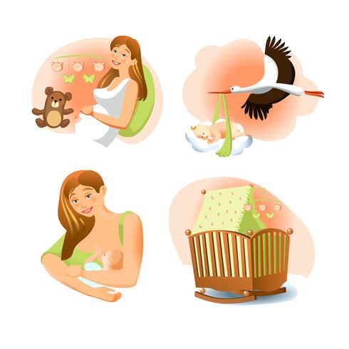 Baby Birth Set vector