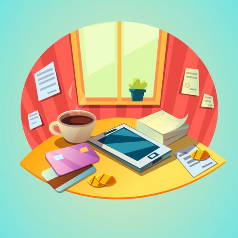 Business workplace concept vector
