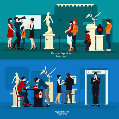 Museum Stuff And Gallery Exposition vector