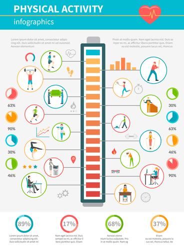 Infografía de actividad física vector