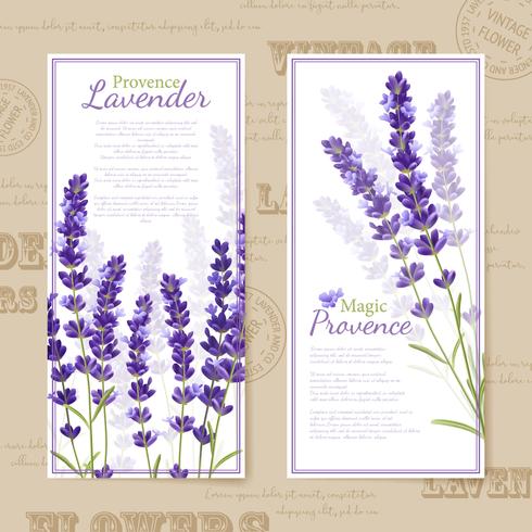 Lavender Flower Vertical Banners vector