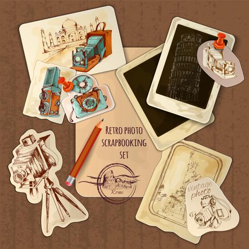 Scrapbooking Vintage Set vector