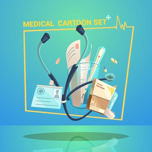 Conjunto de objetos médicos vector