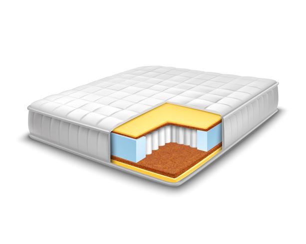 Mattress Cut Out With Layers View vector