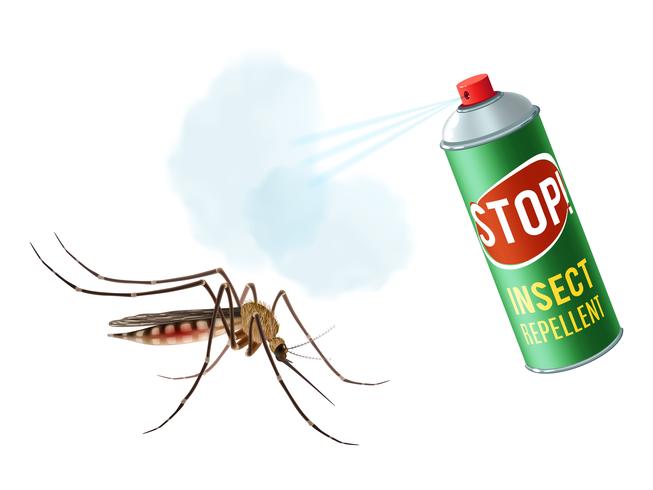 Spray anti mosquitos vector