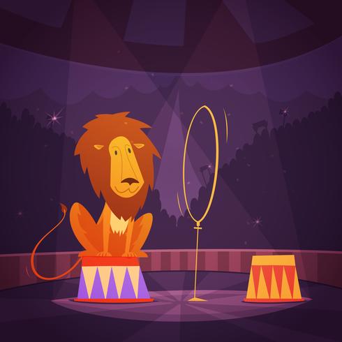 Circus Lion Illustration  vector