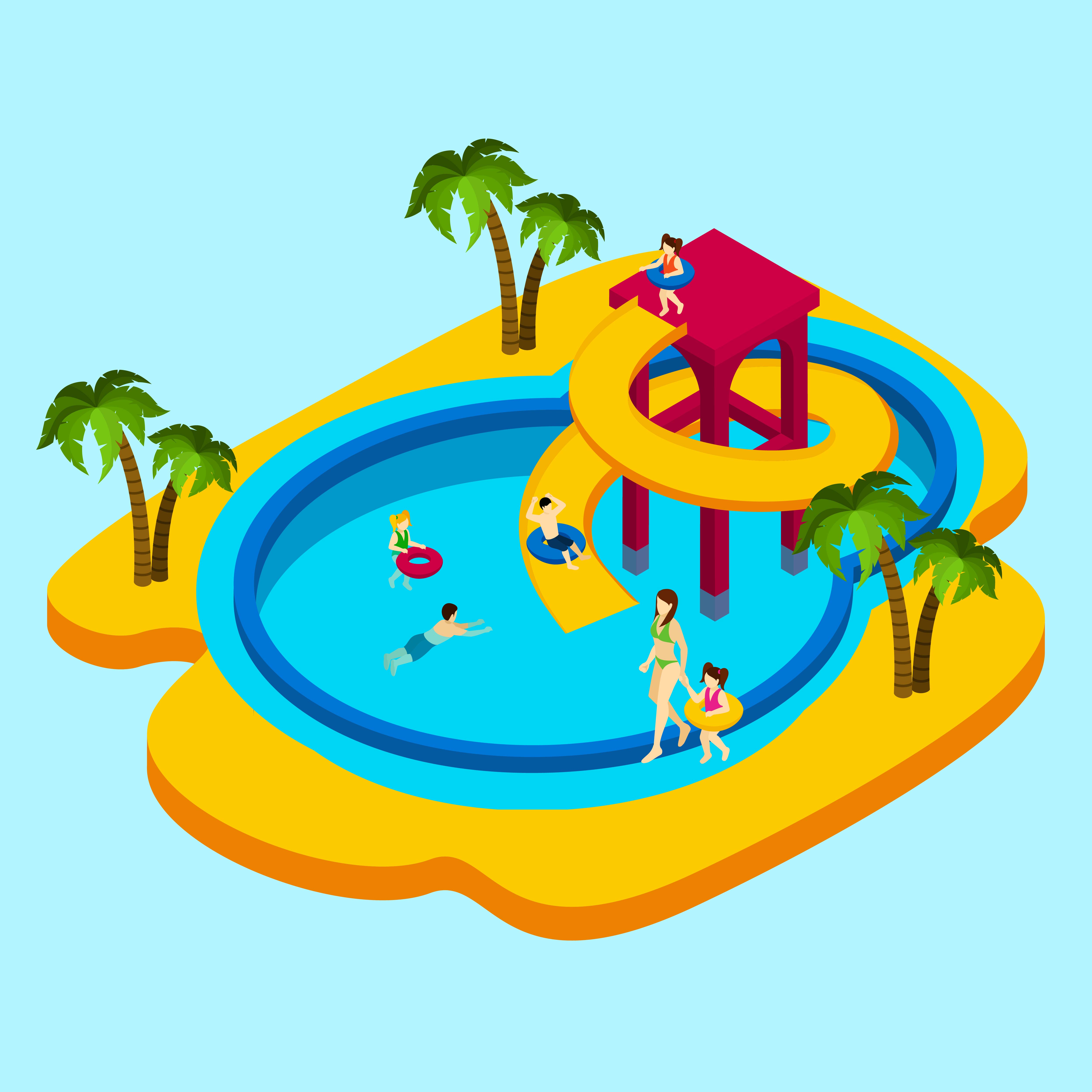 Water Park Illustration 479109 Vector Art at Vecteezy