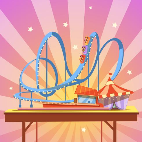 Amusement park cartoon vector