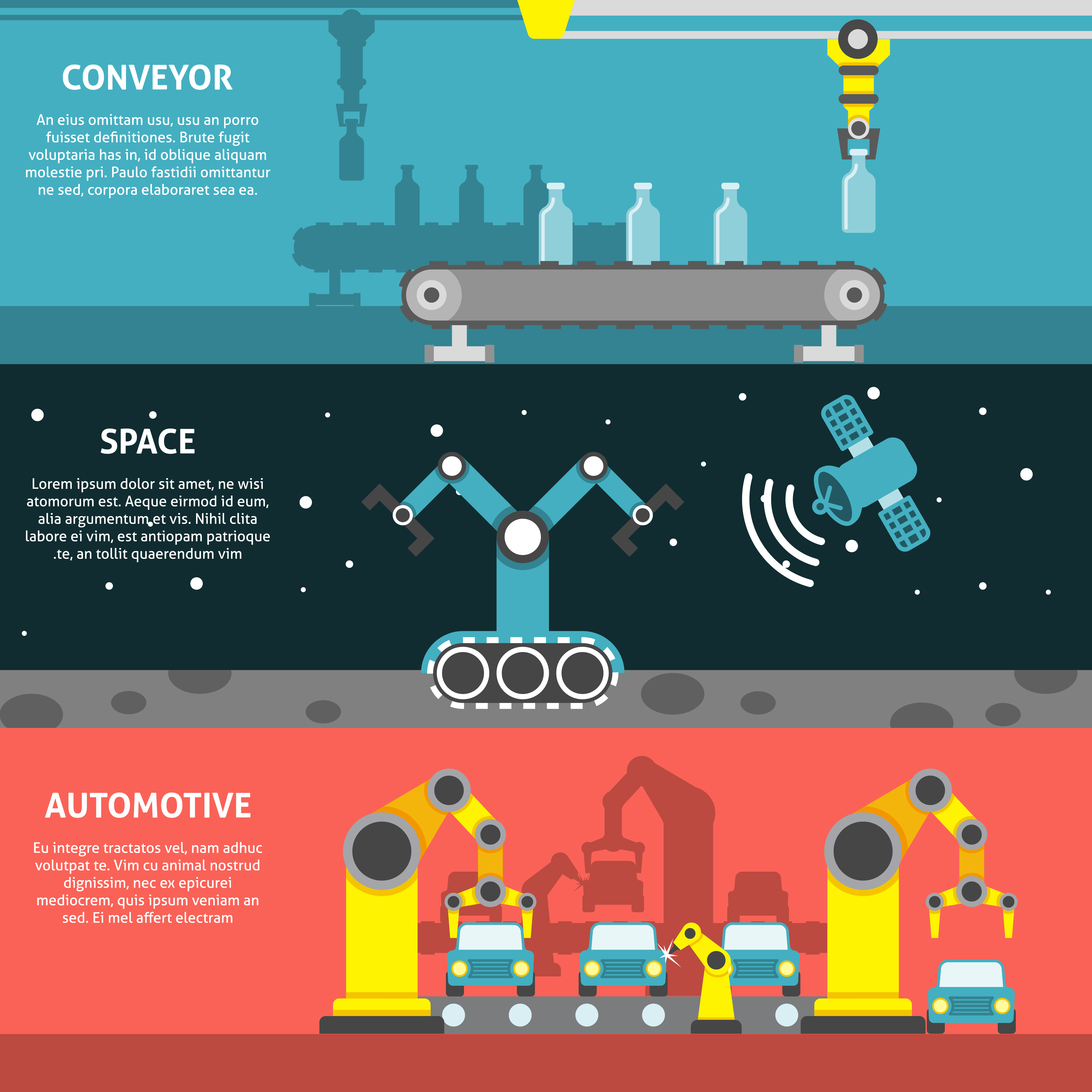 Robotic arm banner 479248 Vector Art at Vecteezy