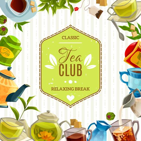 Tea Club Poster vector