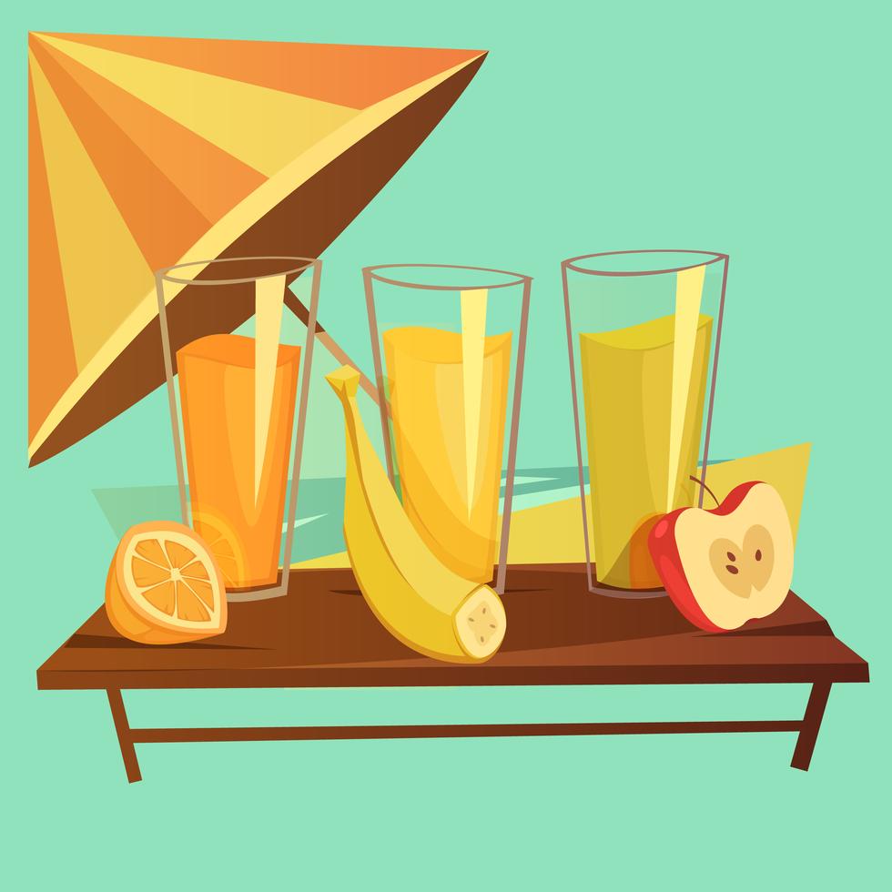 Healthy Drinks Cartoon Set 479341 Vector Art at Vecteezy
