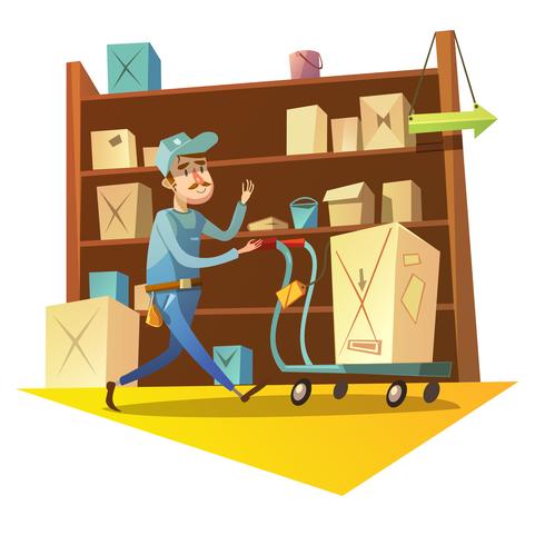 Warehouse retro concept 479392 Vector Art at Vecteezy