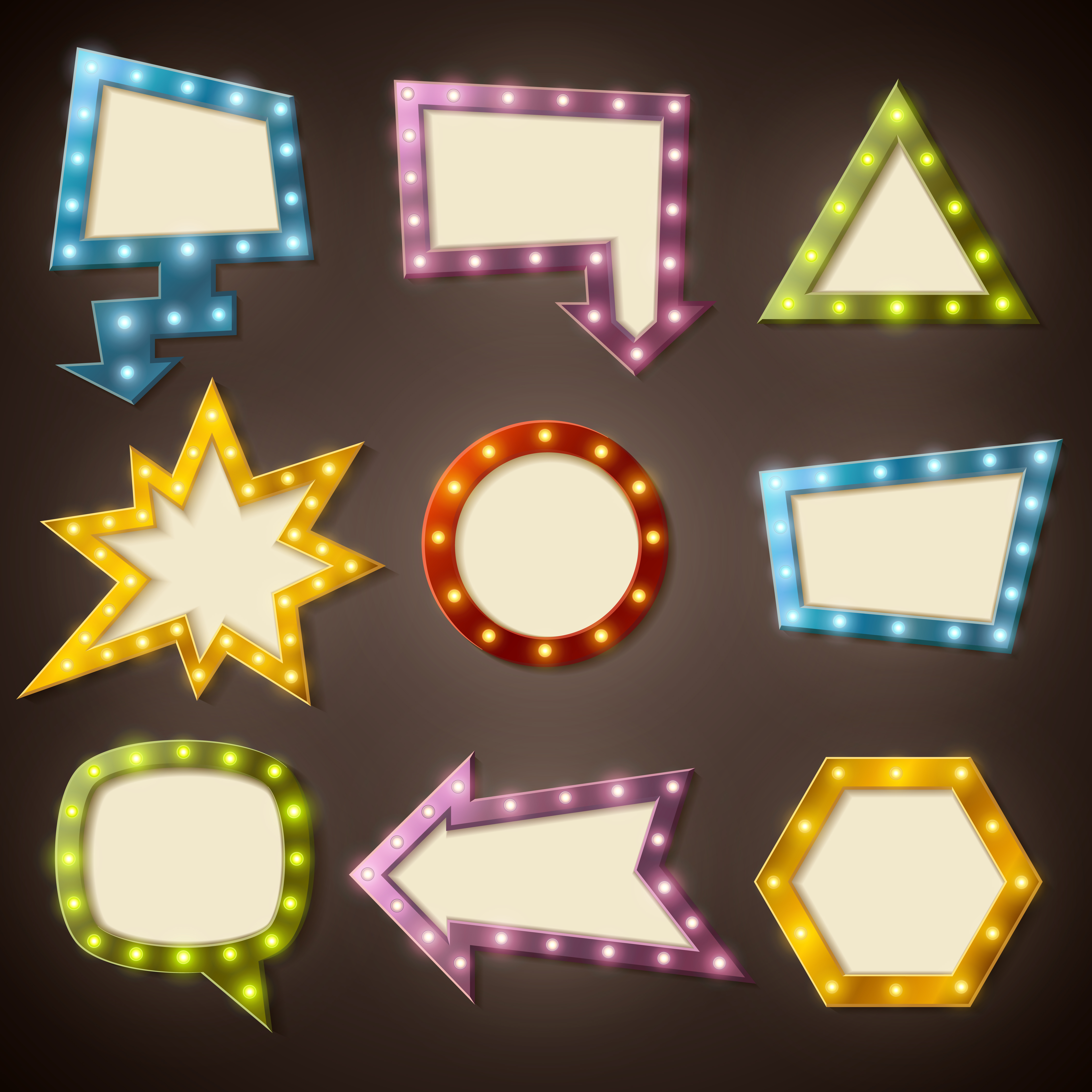 Light Banners Set 479504 Vector Art at Vecteezy