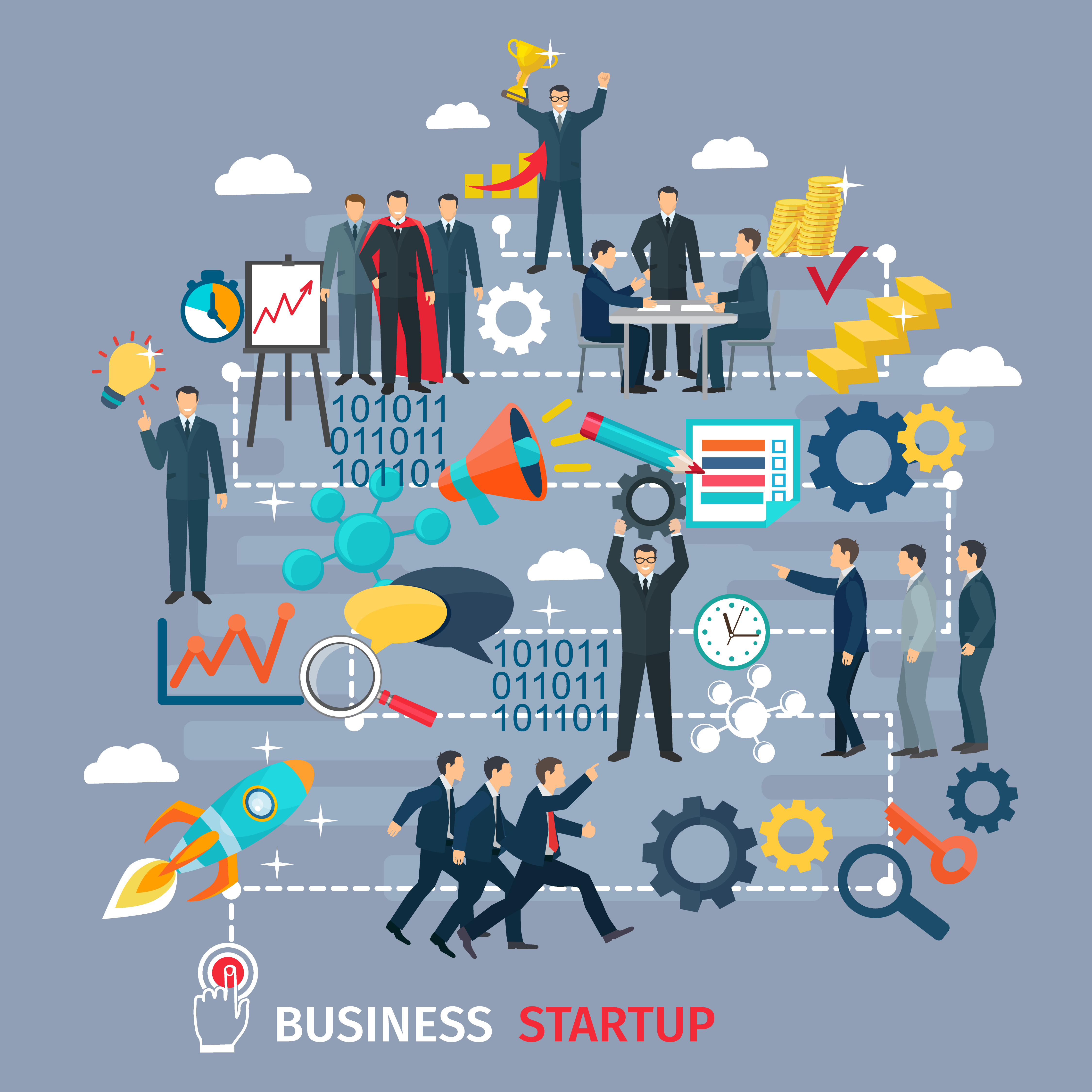 Business Startup Concept Illustration 479505 Vector Art at Vecteezy