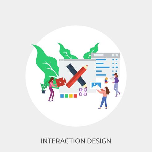 Interaction Design Conceptual illustration Design vector