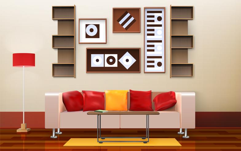 Living Room Interior Design  vector