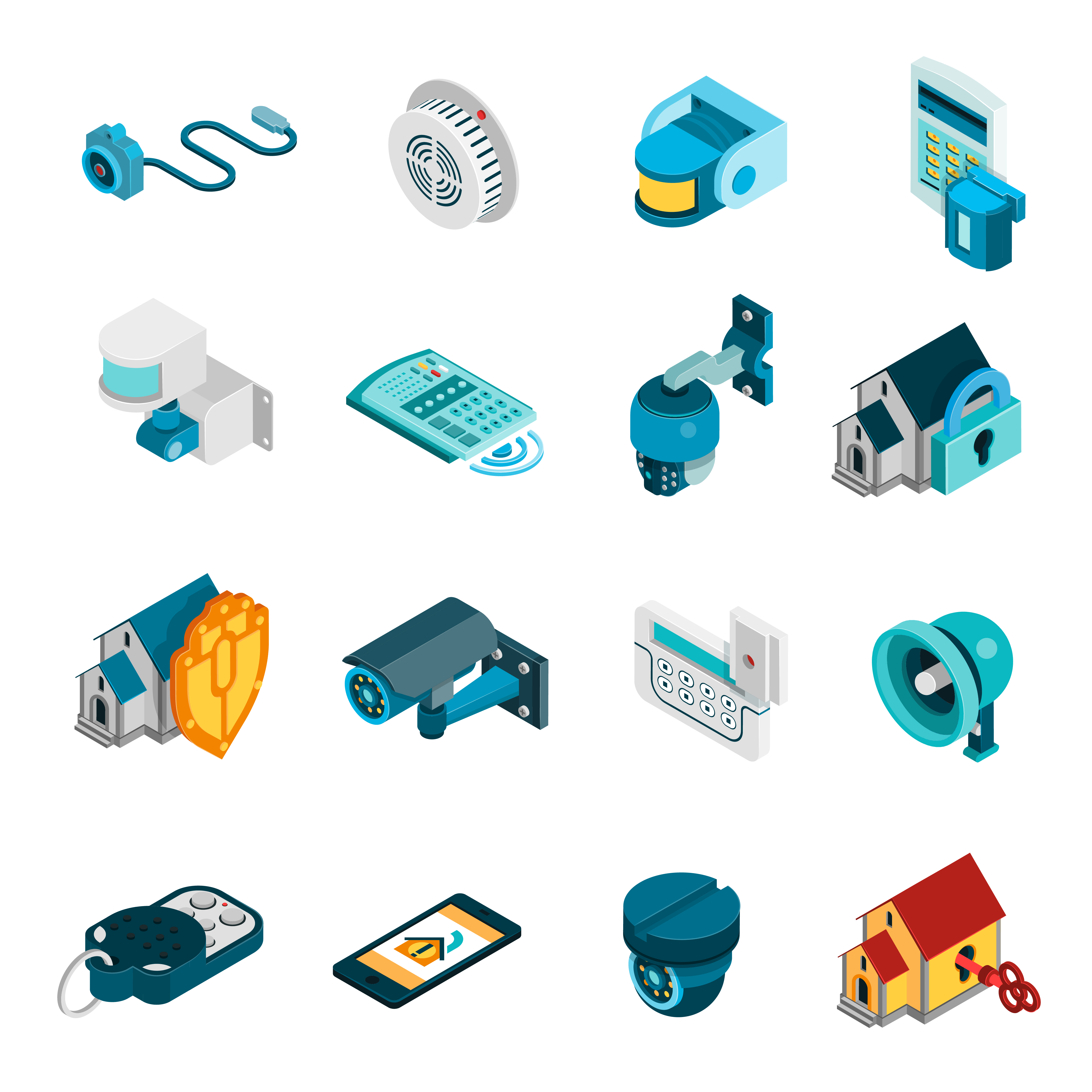 Security System Icons Set 479552 Vector Art at Vecteezy