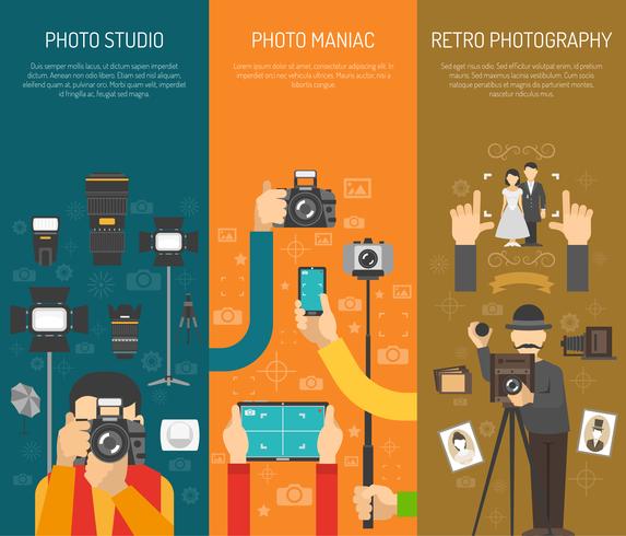 Photography banner set vector