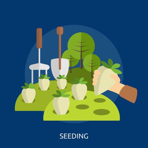 Seeding Conceptual illustration Design vector